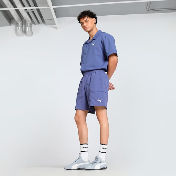 WARDROBE Essentials Men's Relaxed Fit  6" Cargo Shorts, Blue Crystal, extralarge-IND